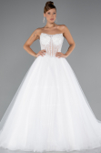 Long White Wedding Dress ABG159