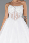 Long White Wedding Dress ABG159