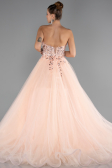 Long Salmon Haute Couture Dress ABU5342