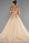 Long Gold Haute Couture Dress ABU5343