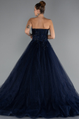 Long Navy Blue Special Design Engagement Dress ABU5344