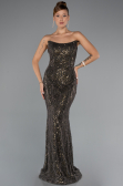 Long Olive Drab Beaded Evening Dress ABU5345