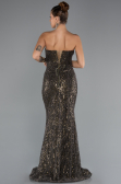 Long Olive Drab Beaded Evening Dress ABU5345