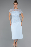 Midi Light Blue Dantelle Plus Size White Prom Dress ABK2448