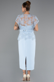 Midi Light Blue Dantelle Plus Size White Prom Dress ABK2448