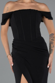 Long Black Mermaid Evening Gown ABU5350