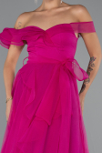 Front Short Back Long Fuchsia Prom Gown ABO120