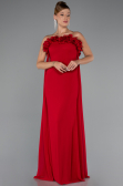 Long Red Chiffon Prom Gown ABU5351