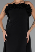 Long Black Chiffon Prom Gown ABU5351