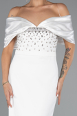 Long White Evening Dress ABU5352