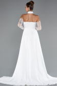 Long White Evening Dress ABU5355