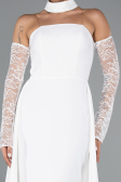 Long White Evening Dress ABU5355