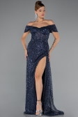 Long Navy Blue Evening Dress ABU5338