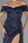 Long Navy Blue Evening Dress ABU5338