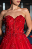 Long Red Special Design Engagement Dress ABU5341