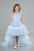 Front Short Back Long Light Blue Girl Dress ABO114