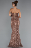 Long Copper Beaded Evening Dress ABU5345