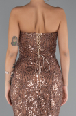Long Copper Beaded Evening Dress ABU5345