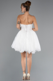 Mini White Dantelle Wedding Dress ABG164