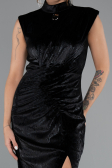 Long Black Velvet Evening Dress ABU5373