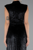 Long Black Velvet Evening Dress ABU5373