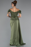 Olive Drab Long Satin Engagement Dress ABU1606