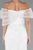 Long White Beaded Evening Dress ABU5371
