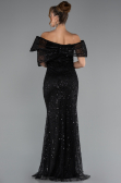 Long Black Beaded Evening Dress ABU5371