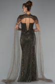 Long Olive Drab Beaded Evening Dress ABU5363