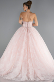 Long Powder Color Dantelle Special Design Engagement Dress ABU5375