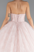 Long Powder Color Dantelle Special Design Engagement Dress ABU5375