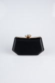 Black-Gold Satin Night Bag SH812