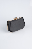 Black-Gold Satin Night Bag SH812