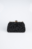 Black-Gold Plaster Fabric Night Bag SH849