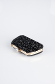 Black-Gold Plaster Fabric Night Bag SH849