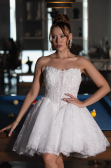 Mini White Dantelle Wedding Dress ABG164