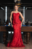 Long Red Evening Dress ABU5249