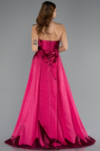 Plum Stoned Strapless Long Taffeta Evening Gown ABU4579