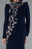Long Navy Blue Hijab Dress ABU5393