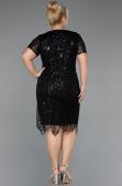 Short Black Plus Size Cocktail Dress ABK2380