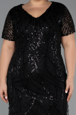 Short Black Plus Size Cocktail Dress ABK2380