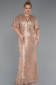 Long Gold Plus Size Evening Dress ABU2309
