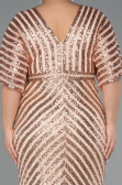 Long Gold Plus Size Evening Dress ABU2309