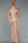 Long Gold Plus Size Evening Dress ABU2309