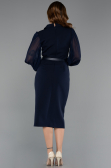 Midi Navy Blue Cocktail Dress ABK2462