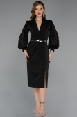 Midi Black Cocktail Dress ABK2462