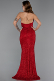 Long Red Beaded Evening Dress ABU5403