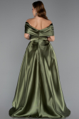 Long Olive Drab Beaded Evening Dress ABU5400