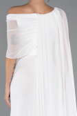 Long White Chiffon Evening Dress ABU5418