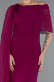 Long Plum Chiffon Evening Dress ABU5418